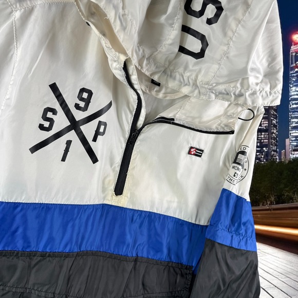 South Pole Other - Southpole Windbreaker Men M Convertible Jacket USA Street Hip‎ Hop Anorak Hooded